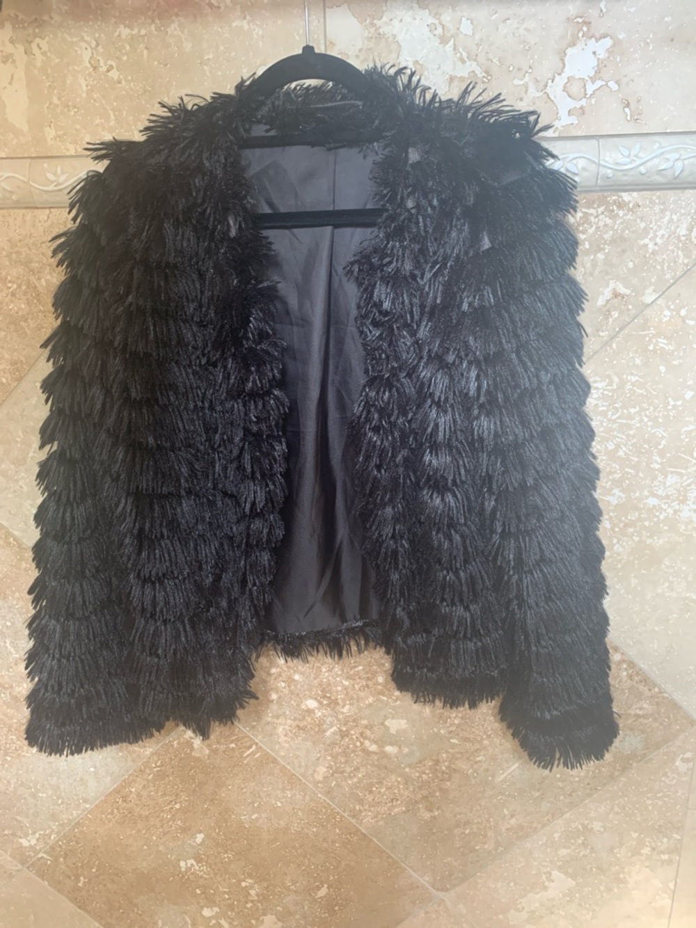 Windsor Black Shag Jacket - Women